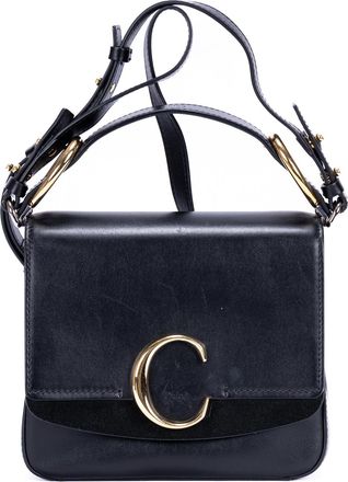 Chlo&eacute; Pre-owned Womens Small C Crossbody Shoulder Bag - Black - One Size