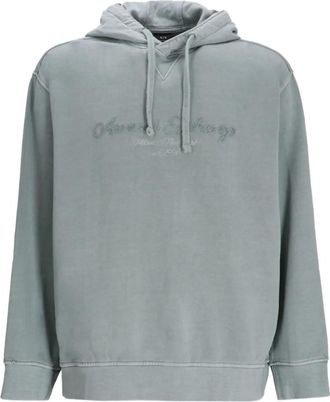 A|X Armani Exchange Felpa con cappuccio e logo - Blu