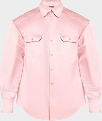Adam Lippes Oversized Silk-Cotton Duchesse Shirt