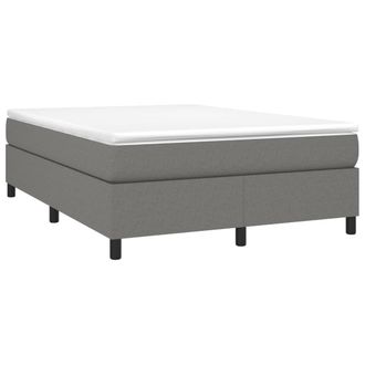 vidaXL Estructura De Cama Con Somier Tela Gris Oscuro 140x200 Cm Vidaxl