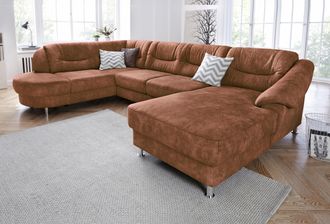 Sit&more Wohnlandschaft &raquo;Salsa U-Form&laquo; mit Federkern, wahlweise mit Bettfunktion