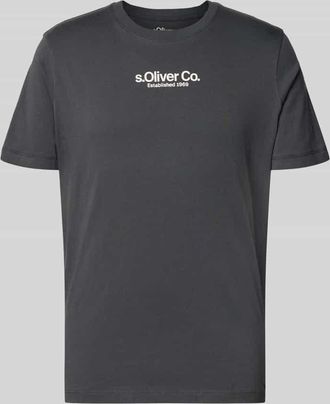 s.Oliver Red Label Regular Fit T-Shirt aus reiner Baumwolle in Anthrazit, Gr&ouml;&szlig;e XXXL