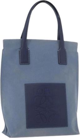 Loewe Pre-owned Tote Bags, female, Blue, Size: ONE SIZE Pre-owned Tote Bag