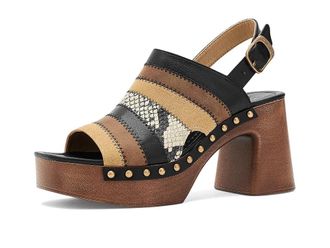 Frye and Co. Wylie Patchwork Womens Dress Sandals Black : 9.5 M, Faux Leather