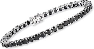 Ross-Simons Black Spinel Tennis Bracelet in Sterling Silver