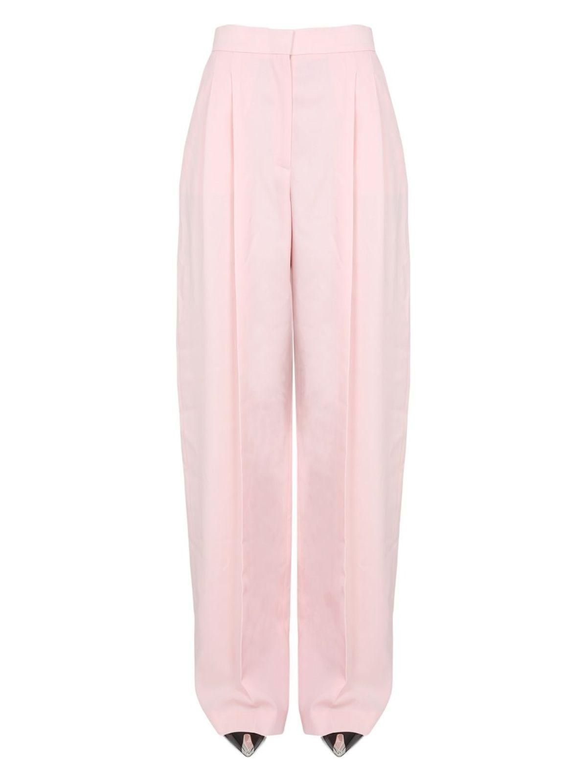 【関税&送料込】Alexander Mcqueen Pink Regular Trousers With Alexander McQueen Pink regular trousers with pleats | TheDoubleF