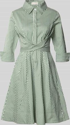 Apricot Hemdblusenkleid mit Kentkragen in Gruen, Gr&ouml;&szlig;e XS