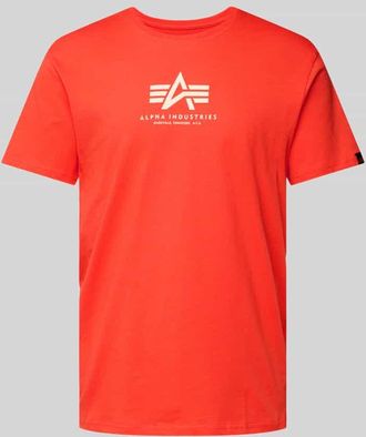 Alpha Industries Alpha Industries T-Shirt mit Label-Print in Orange, Größe XL
