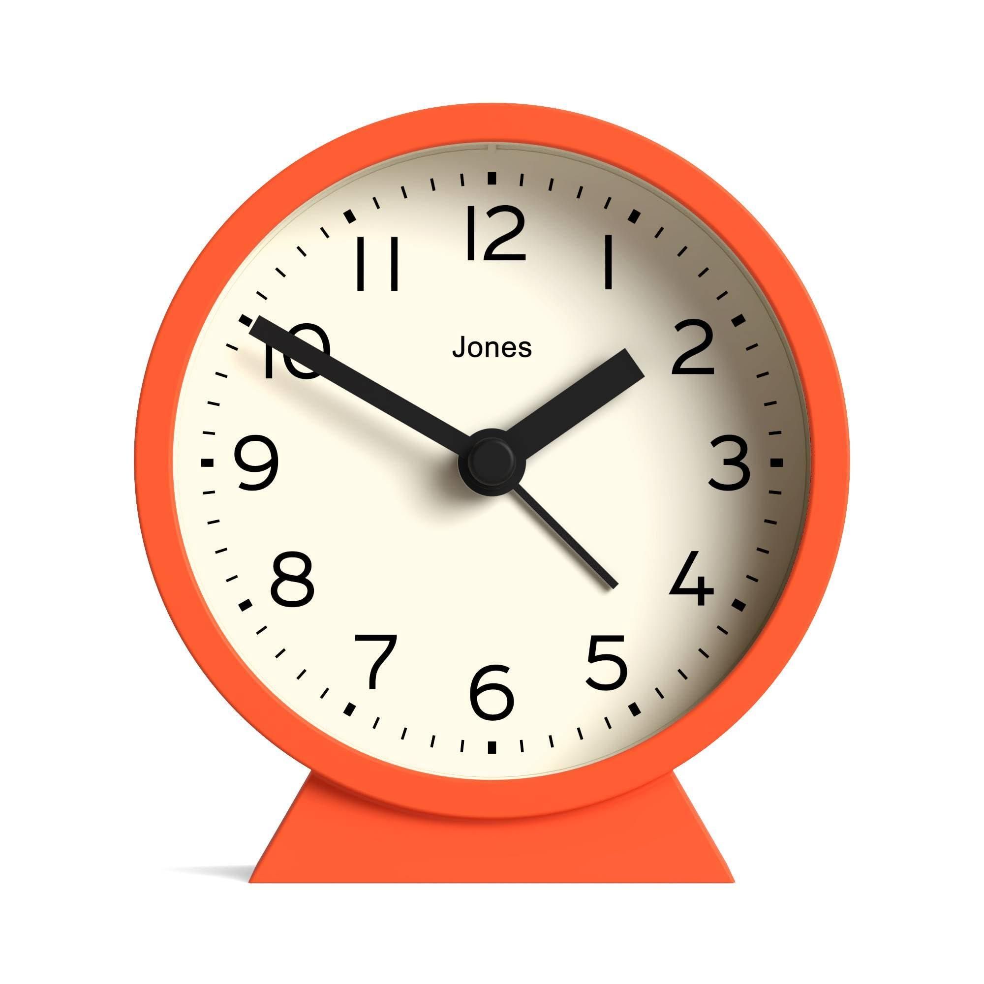 JONES CLOCKS® Mustard Wanduhr – Quadratisches Retro-Design, 25 Cm, Neo-mintgrün, Gut Lesbar