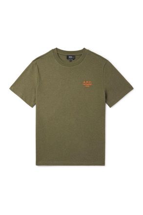 A.P.C. Logo-Embroidered Cotton-Jersey T-Shirt