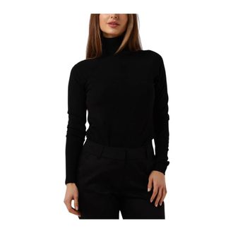 Summum Turtle Neck Basic Knit Sweater - Dames - Coltruien - Zwart - M - Truien & Vesten