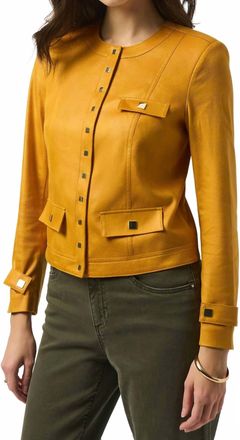 Joseph Ribkoff Long Sleeve Faux Suede Jacket In Medallion