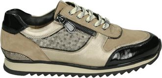 Hassia Beige Sportieve Lage Damesschoenen - Dames - Sneakers - Veelkleurig - 38 EU - Leer - Schoenen