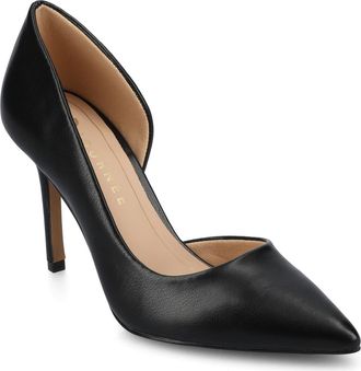 Journee Collection Blanca Half dOrsay Pump in Black at Nordstrom Rack, Size 7.5