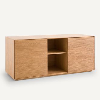 AM.PM Bureauonderbouw met 2 deuren, eikenhout en fineer, Mikube