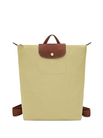 Longchamp medium Le Pliage Original backpack - women - Recycled Polyamide/Polyamide/Calf Leather - One Size - Green