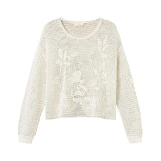 Twinset Round-neck Knitwear, female, White, Size: XS Round-neck Knitwear