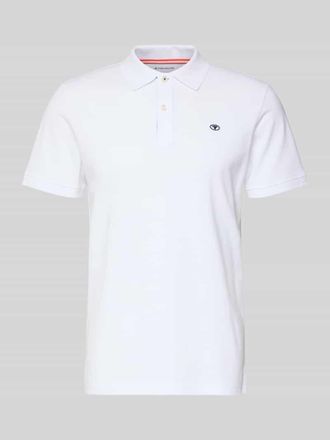 Tom Tailor Regular Fit Poloshirt mit Logo-Stitching Modell BASIC in Weiss, Gr&ouml;&szlig;e XXXL