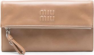 Miu Miu Logo-embossed Leather Cross Body Bag