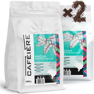 OEM Granos De Caf&eacute; Santos Brasile&ntilde;os 1 Kg X 2 Ar&aacute;bica Reci&eacute;n Tostados 100% Cafeiere