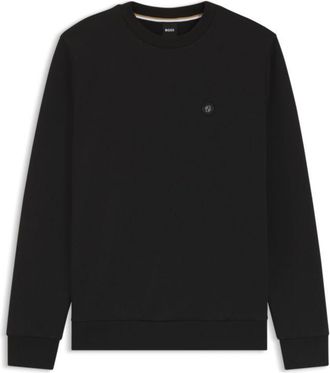 BOSS Cotton-blend sweatshirt with Double B monogram