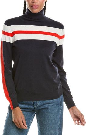 N.Peal N.Peal Stripe Roll Neck Cashmere-Blend Sweater