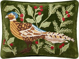 Peking Handicraft Pheasant Embroidered Pillow