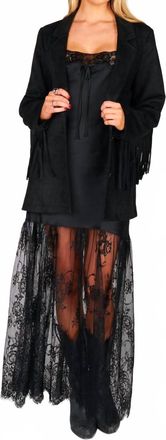 Show me your Mumu Sierra Fringe Jacket In Black