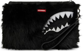 Sprayground Cray faux-fur clutch bag - Zwart