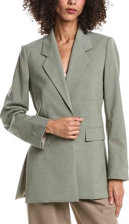 Theory Relaxed Slash Wool-Blend Blazer