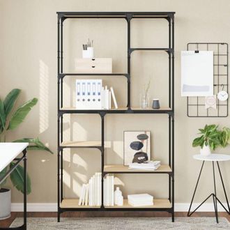 vidaXL Libreria Rovere Sonoma 99x35,5x176 cm Legno Multistrato Acciaio - Vidaxl