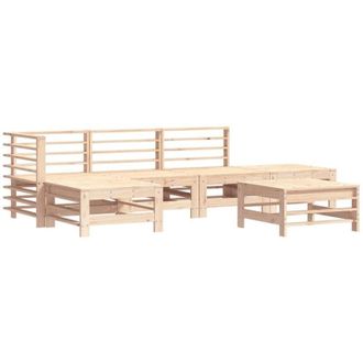 vidaXL 6 Piece Garden Lounge Set Solid Wood Pine vidaXL