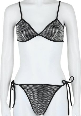 Balenciaga 2Pc Crystal Embellished Bikini Set