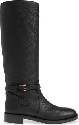 Gianvito Rossi Leren kniehoge laarzen - Dames - Hoge Laarzen - Zwart - 39 EU - Leer - Schoenen