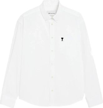 Ami Overhemden, Heren, Wit, XL, Katoen, Boxy Katoenen Shirt