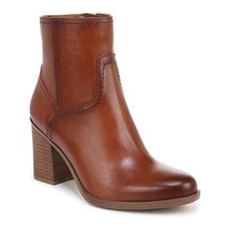 Naturalizer Kalina Boots Womens Brown Leather Block Heel Bootie Hawk2985