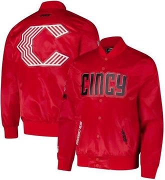 Pro Standard Mens Pro Standard Red Cincinnati Reds City Connect Satin Full-Snap Jacket at Nordstrom, Size Xx-Large