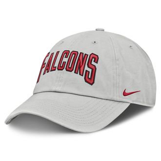 Nike Atlanta Falcons Primetime Club Arched Nike Mens NFL Adjustable Hat in Grey | NF020BB96-BYX