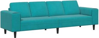 vidaXL Sofa Set Turquoise Velvet vidaXL