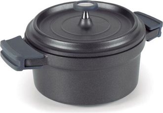 Lacor Casseruola rotonda in ghisa smaltata 28 cm nera - 25929 Lacor