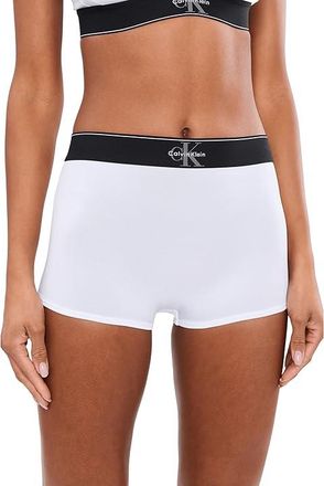 Calvin Klein Underwear Graphic Boyshorts Womens Underwear White : MD (US 8-10), Elastane/Polyester