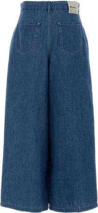 Max Mara Womens Denim Nastro Jeans Blu Notte Exterior: Cotton Linen