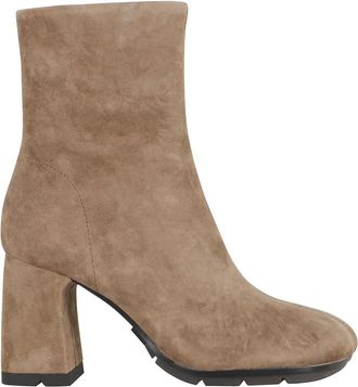 Ash Eclat Su&egrave;de Enkellaars Fandango Kleur - Dames - Laarzen met Hak - Bruin - 39 EU - Su&egrave;de - Schoenen