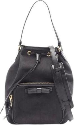 Prada Pre-owned Vintage Canvas Bucket Bag - Pre-owned - Mujer - Negro - ONE SIZE
