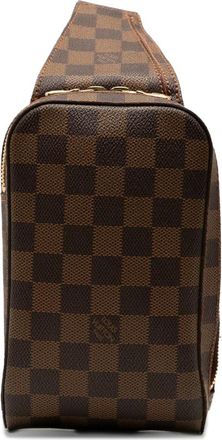 Louis Vuitton Borsa a tracolla Geronimos in tela Damier Ebène 2005 - Marrone