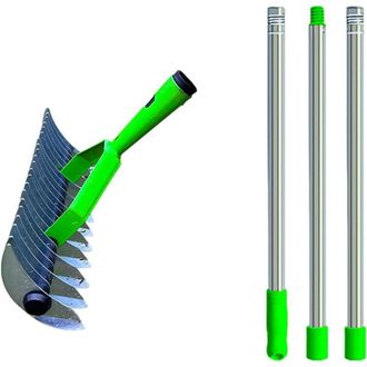 OEM Rastrillo Profesional Para Paja Fabricado En Acero Endurecido: Mango Ergon&oacute;mico Y Antideslizante, Ideal Para C&eacute;sped Natural Y Artificial, Hojas Y El M
