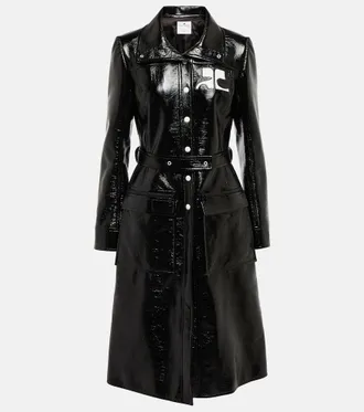 *COURREGES*エナメルトレンチコート ロング ブラック 24503810_54471852_600.jpg