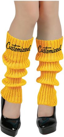 Generic Personalised Chaussettes Hautes with Text Femme Thigh High Socks en Tricot Douces et Confortables Longues Chaussettes Chaudes