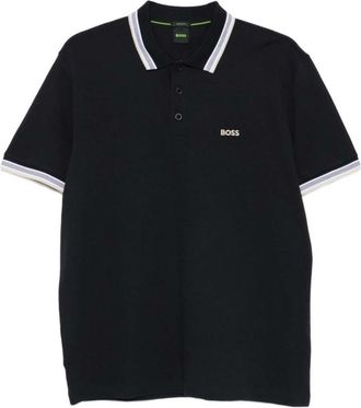 HUGO BOSS Navy Blue Solid Polo