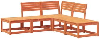 vidaXL 5 Piece Garden Sofa Set Wax Brown Solid Wood Pine Vidaxl